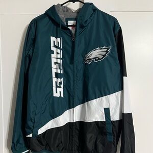 NFL Men's Eagles Windbreaker - Teal, Black, and White NEW. Never worn no tags.